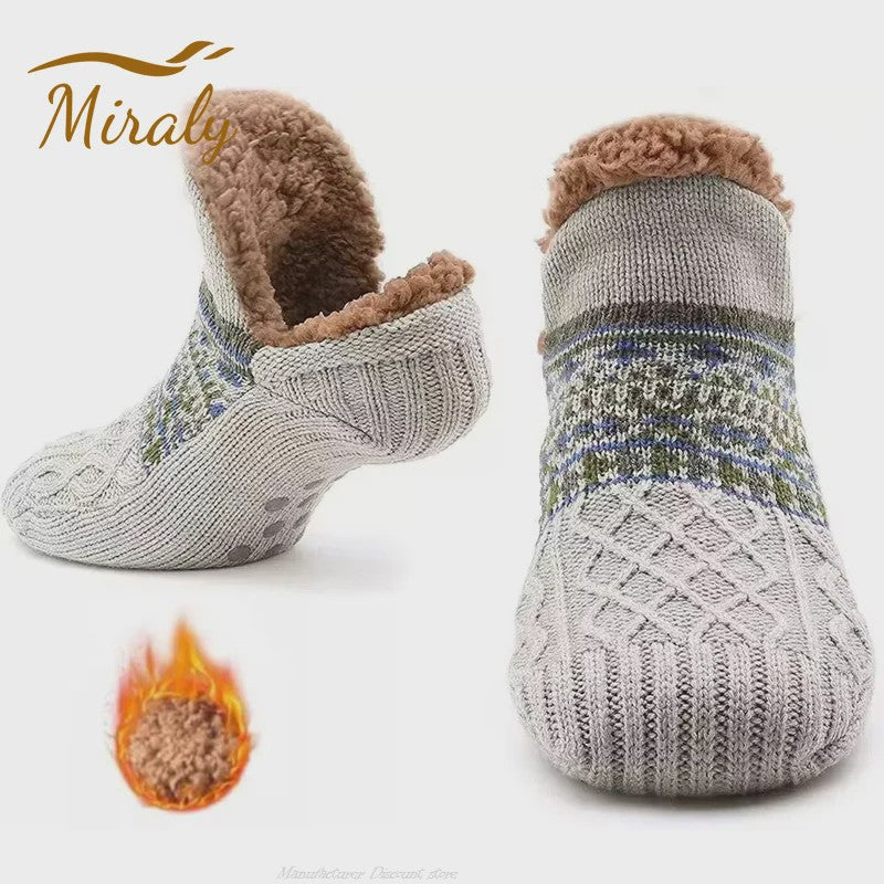 Super Warme Unisex Huissokken met Pluche Voering - Antislip & Comfortabel voor Winter