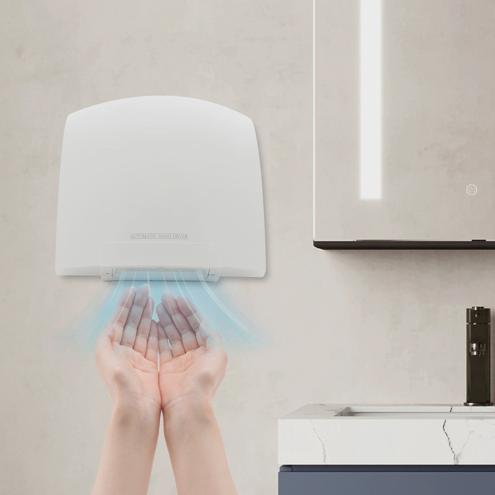 Automatische Handendroger Compact Wandmontage met Infrarood Sensor