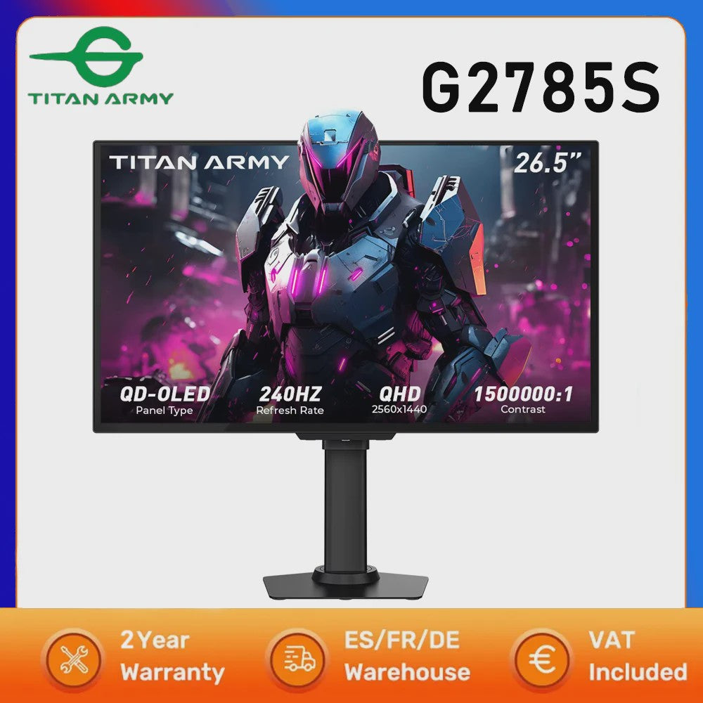 Titan Army G2785S 26.5" QD-OLED Gaming Monitor | QHD 240Hz | 0.03ms | HDR10 | Esports