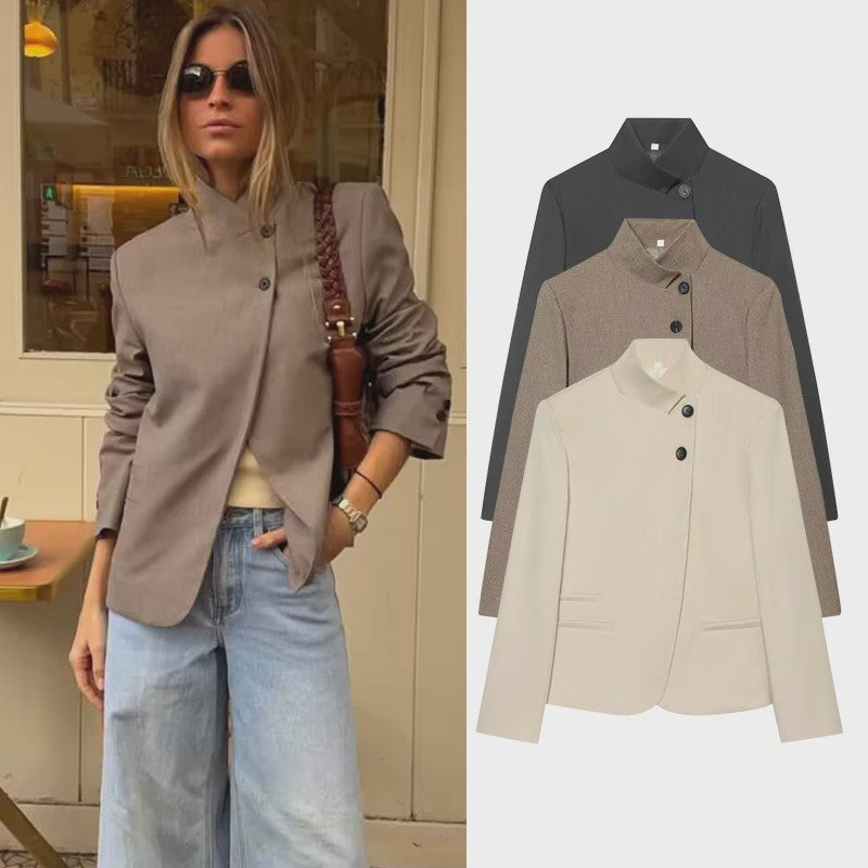 Stijlvolle Dames Blazer Jas Elegant Herfst Lente Mode voor Reizen en Vakantie