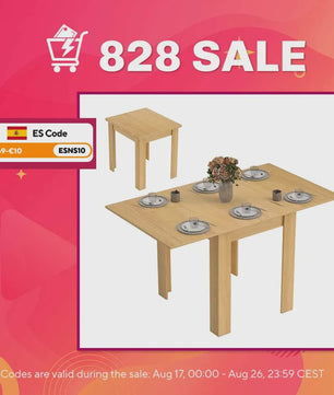 Uitschuifbare Eettafel 70-140 cm - Natuurlijk Houtdesign - Geschikt voor 4-6 Personen