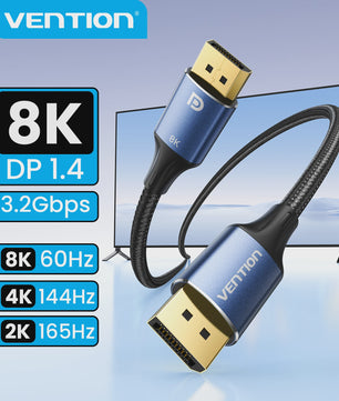 Vention 8K DisplayPort 1.4 Kabel - 4K@144Hz, 32.4Gbps, HDR, G-Sync/FreeSync