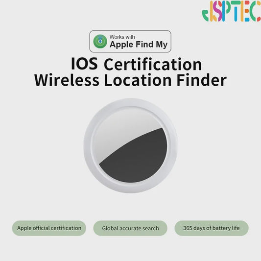 JSPTEC Mini Tracker: Waterdichte Bluetooth GPS Zoeker voor Sleutels, Huisdieren & Kinderen - Werkt met Apple Find My