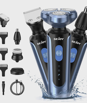 Elektrisch Scheerapparaat voor Mannen: 5-in-1 Multifunctioneel, Waterdicht & Oplaadbaar