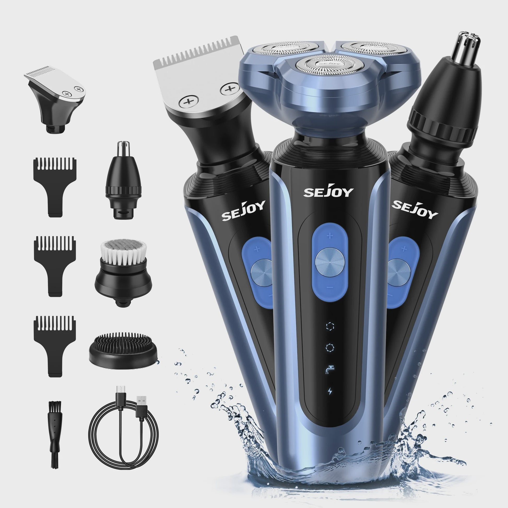Elektrisch Scheerapparaat voor Mannen: 5-in-1 Multifunctioneel, Waterdicht & Oplaadbaar