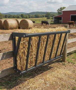 27 inch Heavy Duty Wandmontage Hooibak voor Vee, Paarden, Geiten & Schapen - Carbon Staal