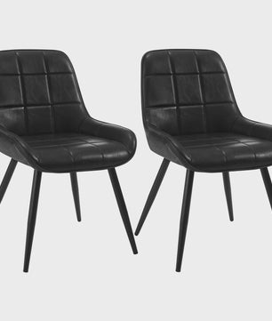 Set van 2 Ergonomische Velvet Eetkamerstoelen - Scandinavisch Design