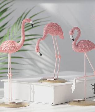 Roze Flamingo Ornament - Stijlvolle Hars Decoratie voor Huis, Kantoor & Cadeau