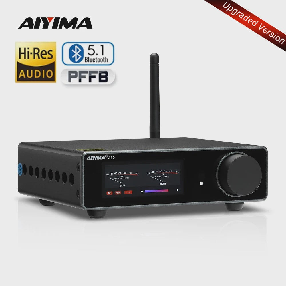 AIYIMA A80 Krachtige Stereo Power Versterker met DAC & Bluetooth (2x300W, Class D)
