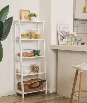 VASAGLE Ladder Boekenkast - Stijlvolle Opbergoplossing voor Woonkamer, Badkamer en Kantoor
