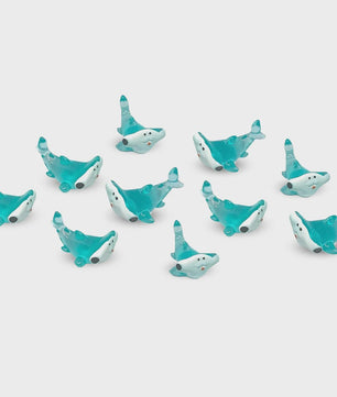 Mini Hamerhaai Figuurtjes - Set van 5 of 10 - Decoratie voor Feeëntuin & Micro Landschap