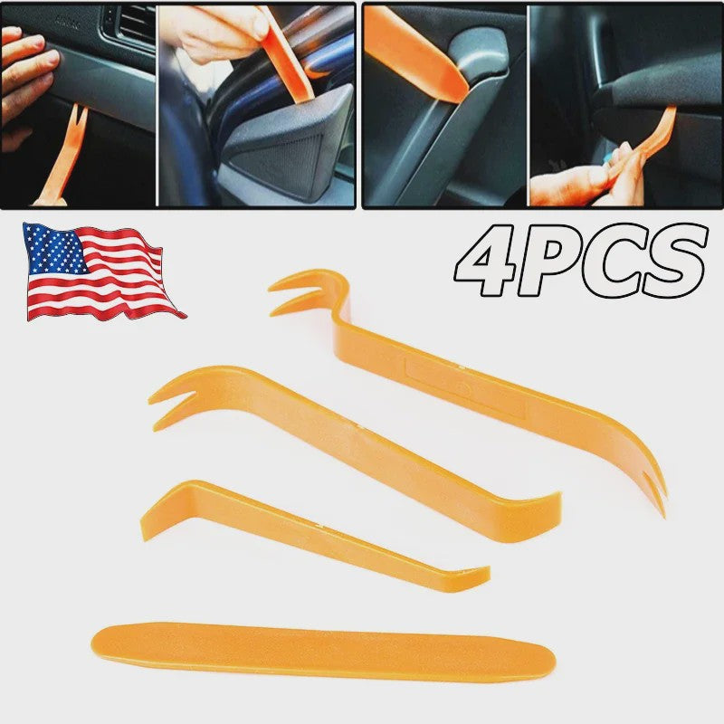 4-delige Autotrim Verwijderingsset: Paneel, Deur, Dashboard & Radio Clip Gereedschap