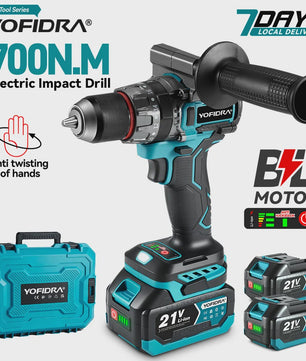 YOFIDRA Accu Klopboormachine 700Nm Brushless - Krachtige Schroefmachine & Boor