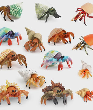 Realistische Heremietkreeft Figuur - Duurzaam PVC Zeedier Speelgoed voor Kinderen