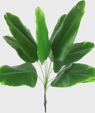 Artificial Plant Fake Banana Tree Leaves with Stems Greenery Floral Arrangement Hawaiian Luau Jungle Beach Wedding Party