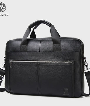 Luxe Leren Aktetas voor Heren - 15 Inch Laptoptas van Echt Leer
