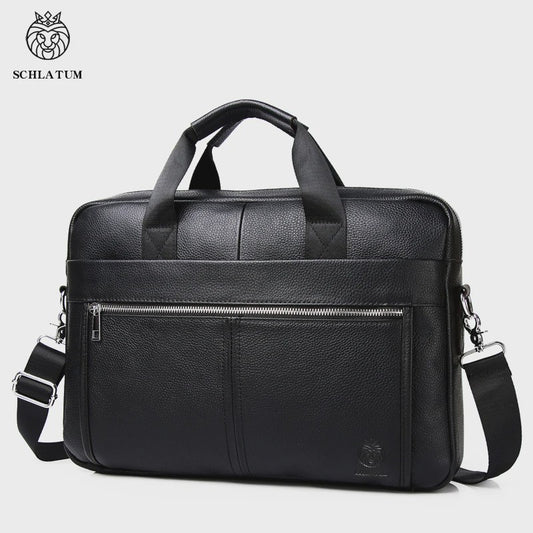 Luxe Leren Aktetas voor Heren - 15 Inch Laptoptas van Echt Leer