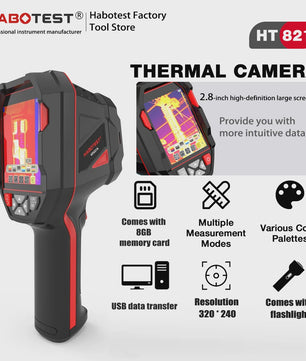 HABOTEST HT821A Thermische Camera: -20°C tot 550°C, Waterdicht & Robuust
