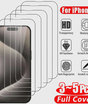 Gehard Glas Screenprotector voor iPhone 11 t/m 15 Pro Max - Krasbestendig & Schokdempend