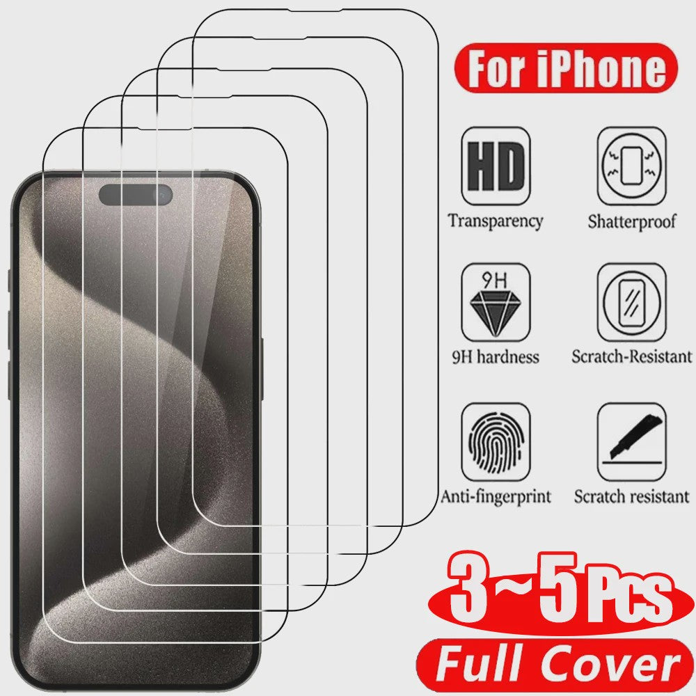 Gehard Glas Screenprotector voor iPhone 11 t/m 15 Pro Max - Krasbestendig & Schokdempend