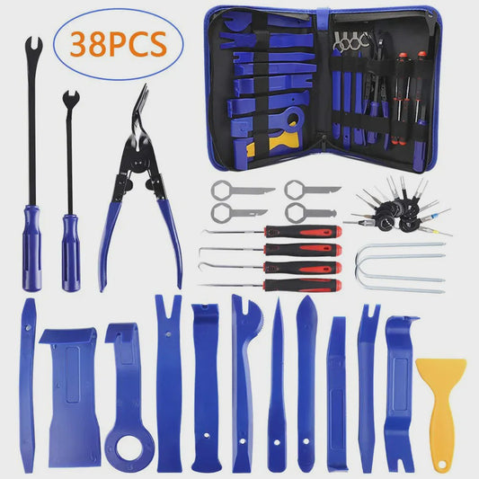 38-delige Auto Interieur Demontage Kit: Kunststof Trim Verwijderaar & Clips Trekker Set