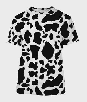 3D Print T-shirt met Koeienprint - Unisex Harajuku Stijl Casual Korte Mouw