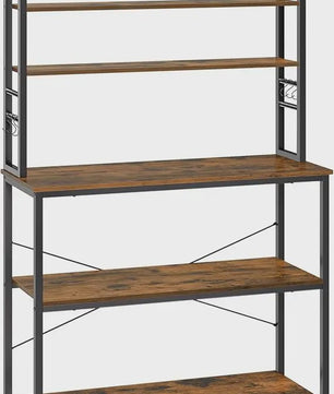 Industrieel Keukenrek met 6 Haken - 40x100x167 cm - Stijlvolle Keukenopberger