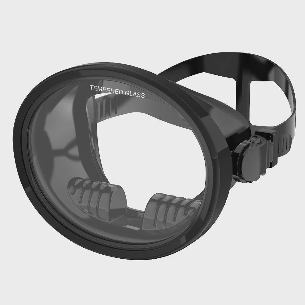 Retro Duikmasker Ovaal met Panoramisch Zicht - Duiken & Snorkelen