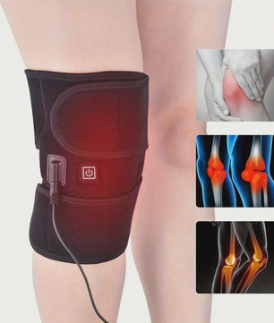 Verwarmde Kniebrace met USB - Verstelbare Warmte voor Pijnverlichting en Comfort