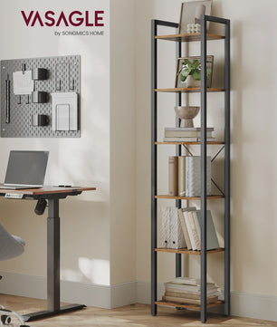 Schoenenrek met 10 vakken, smal en hoog, stalen frame, industrieel design