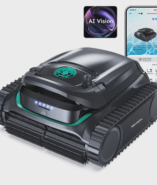 WYBOT M2 Robot Zwembadreiniger: Slimme AI Visie, Grote Batterij & Efficiënte Reiniging