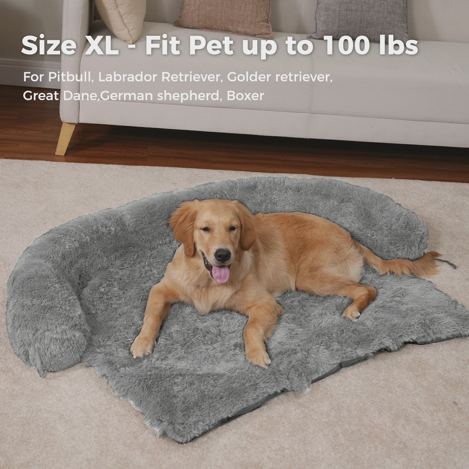 Luxe Fluffy Hondenkussen - Extra Zacht & Wasbaar Hondensofa voor Winterse Warmte