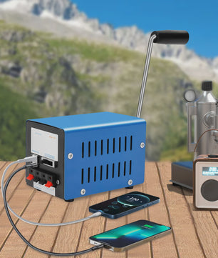 20W Hand Crank Noodstroom Generator - Draagbaar Opladen via USB voor Reizen & Camping