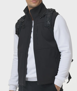 Heren Winddicht Softshell Vest - Comfortabele Mouwloze Sportjas voor Outdoor & Fietsen