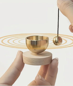 Mini Zangkom Set - Meditatie Klankschaal met Heldere Tonen, voor Yoga en Ontspanning