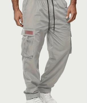 Herfst/Zomer Heren Cargo Werkbroek met Koordsluiting en Meerdere Zakken