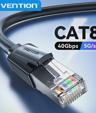 Vention CAT8 Ethernet Kabel - 40Gbps, 2000MHz - Hoge Snelheid Internet & Gaming