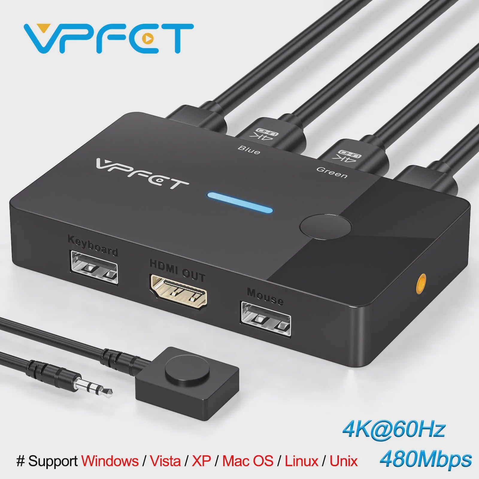 4K 60Hz HDMI KVM Switch: Deel 1 Monitor, Toetsenbord & Muis tussen 2 Computers