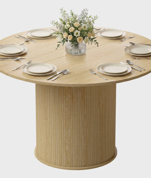 Ronde Eettafel voor 4-6 Personen, Ø 120 cm, Natuurlijk Hout Design