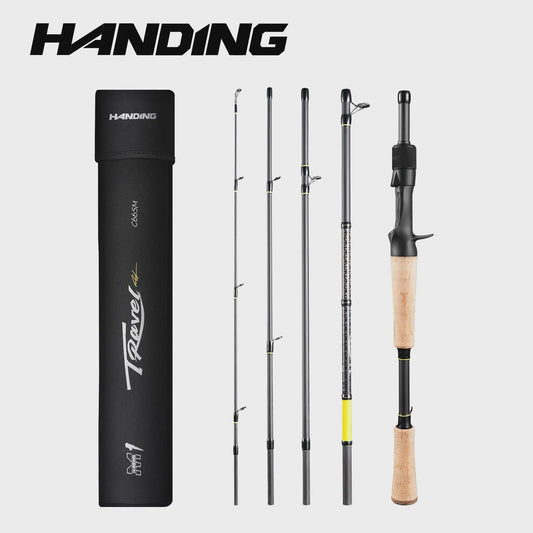 HANDING M1 Travel Hengel - Compacte Reishengel, 40-43cm, 5-6 Delen, Fast Action