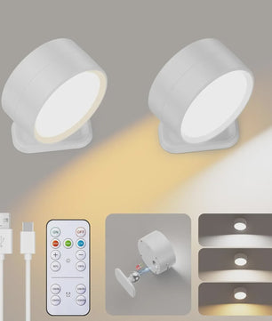 Oplaadbare Magnetische Wandlamp met Afstandsbediening - 360° Draaibaar & Dimbaar