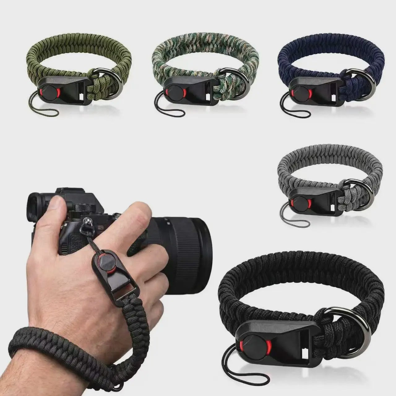 Paracord Polsband Camera met Quick Release Gesp - Universeel Compatibel