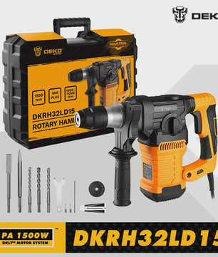DEKO DKRH32LD1 1500W Multifunctionele Klopboormachine met SDS-Plus en 4 Functies