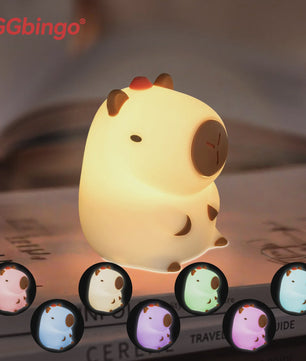 Oplaadbaar Capybara Nachtlampje - Zacht Siliconen Aanraaklampje voor Kinderkamer