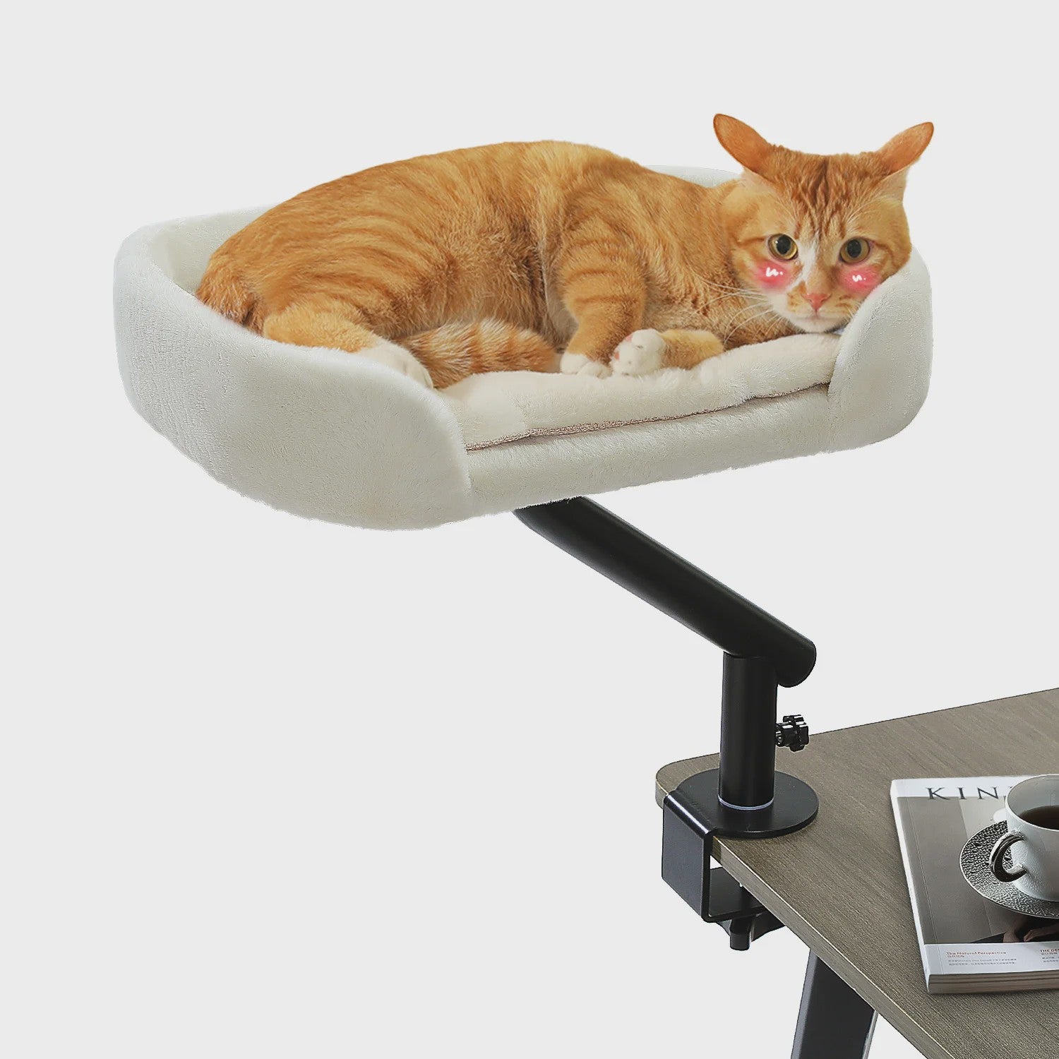 360° Draaibare Kattenmand voor Bureau - Comfortabele Hangmat voor Binnenkatten