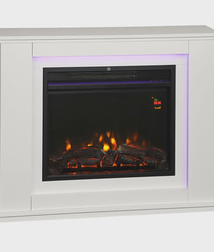 Elektrische Inbouwhaard Homcom 1000/2000W met Realistisch Vlammenspel en 12 Kleuren