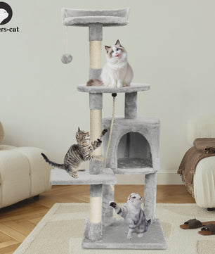 Luxe Kattenboom met Krabpalen, Huisje en Speeltjes - Multi-Level Kattenhuis