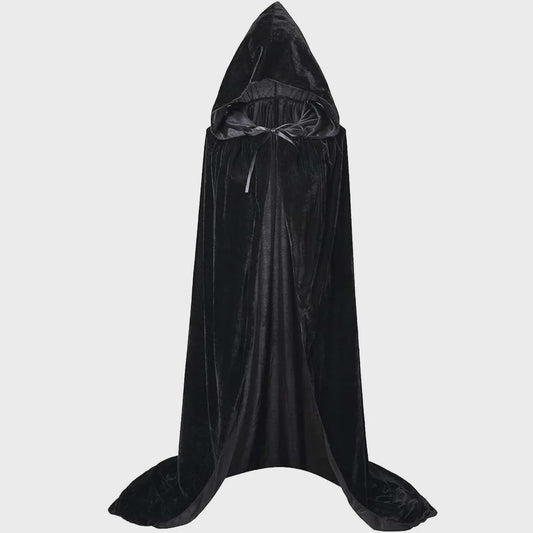 Lange Fluwelen Kapmantel met Capuchon - Unisex voor Halloween, Kerst & Cosplay
