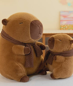 Knuffel Capybara met Sjaal - Zacht Pluche Dier Speelgoed (25-30CM)