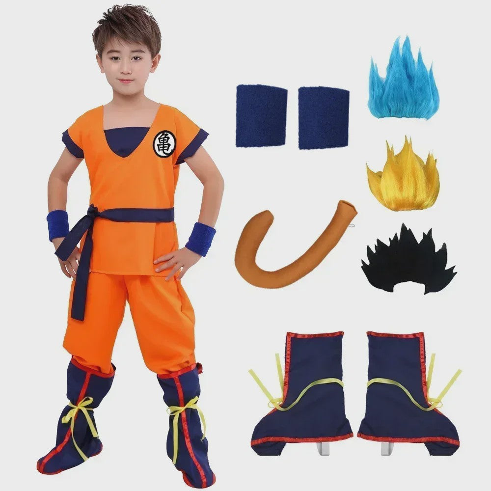 Son Goku Kinder Cosplay Kostuum - Anime Dragon Ball Z Outfit voor Feestjes & Halloween
